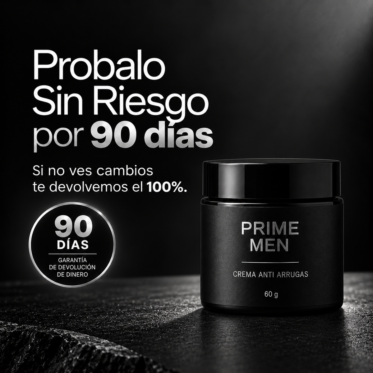Prime Men | Crema Antiedad para hombres Reduce Arrugas y Ojeras